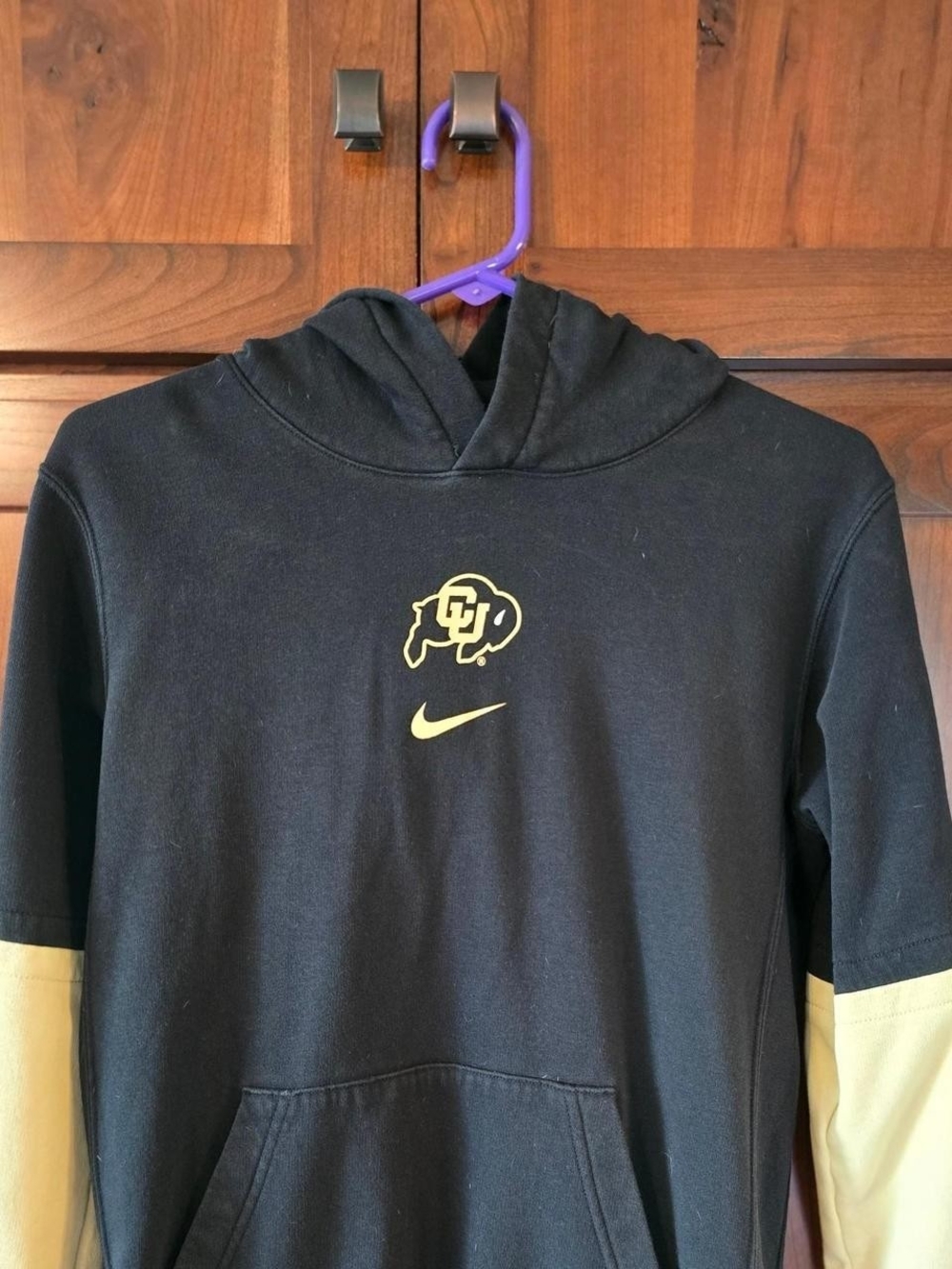 Nike Black & Gold CU Buffalo Pullover Hoodie for Kids
